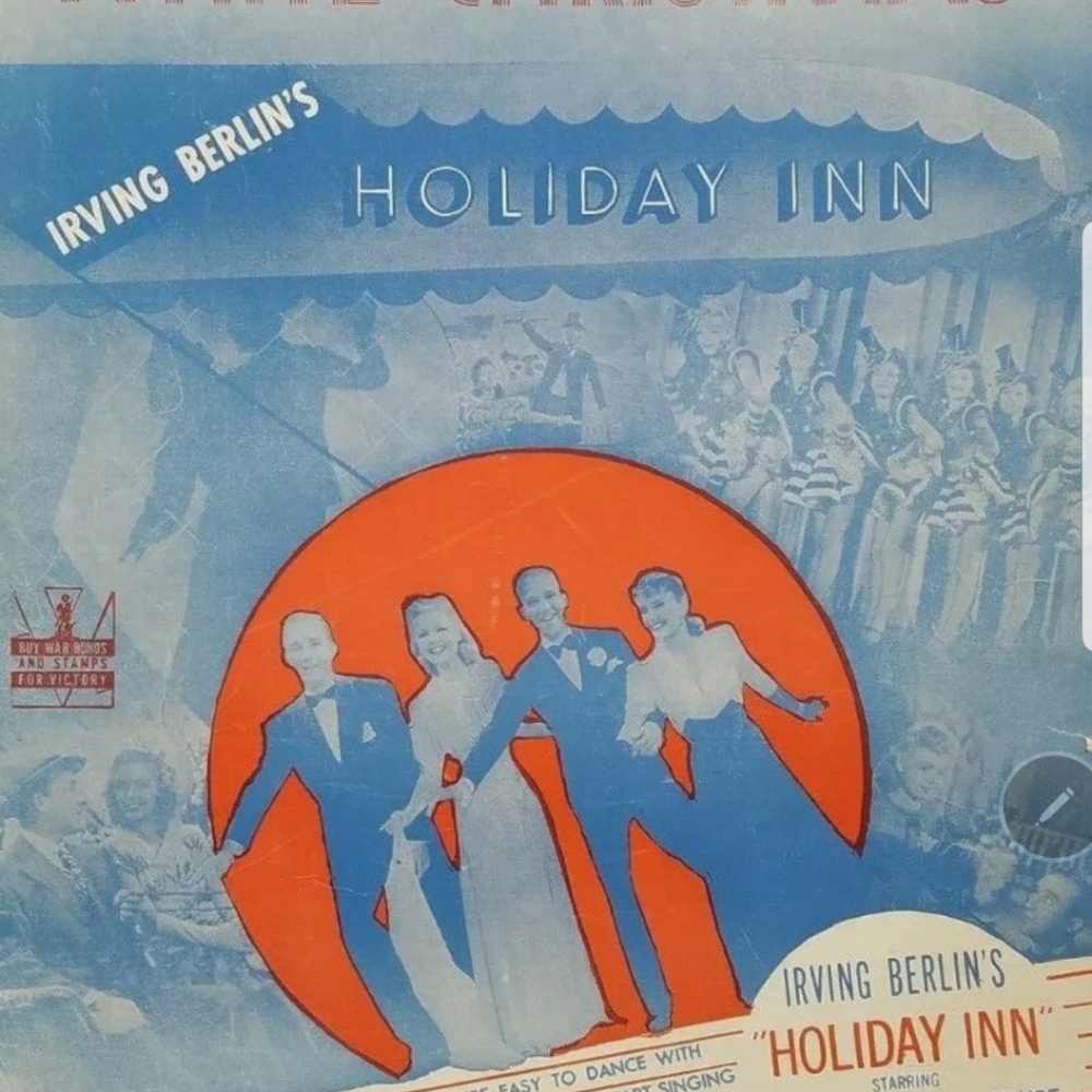 White Christmas Irving Berlin Holiday Inn Bing Crosby Astaire Vtg Sheet Music